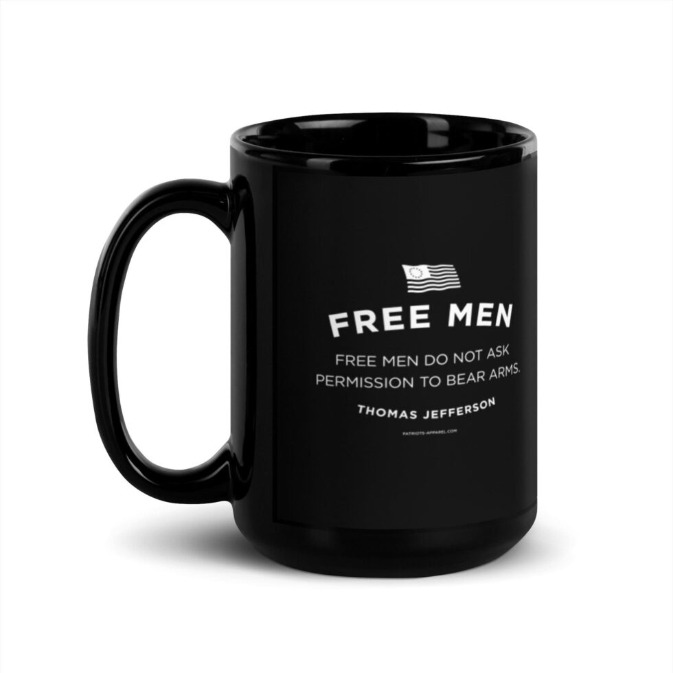 Free Men Do Not Ask Series 2 - Black Glossy Mug 11/15 oz - Image 2