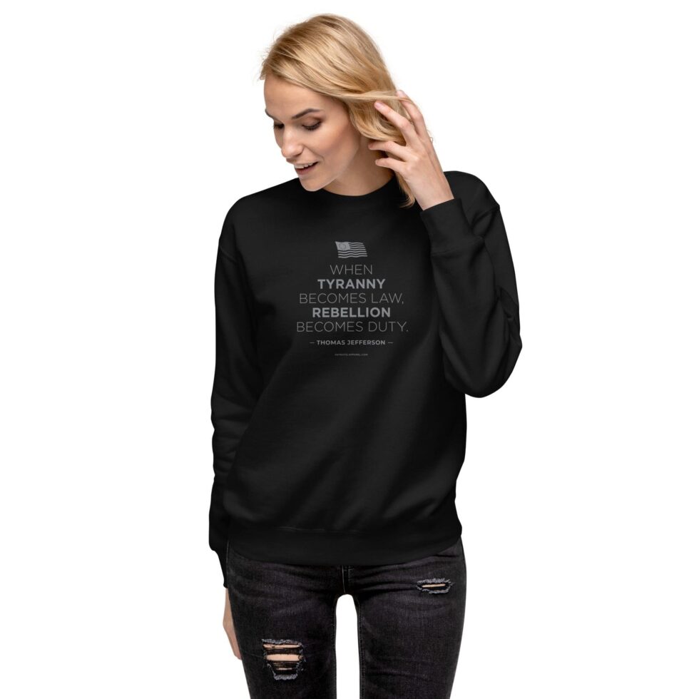 Rebellion Duty Stacked - Women’s Premium Sweatshirt - Image 6