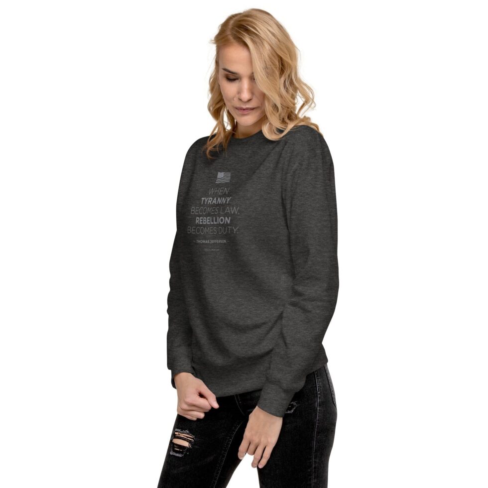 Rebellion Duty Stacked - Women’s Premium Sweatshirt - Image 4