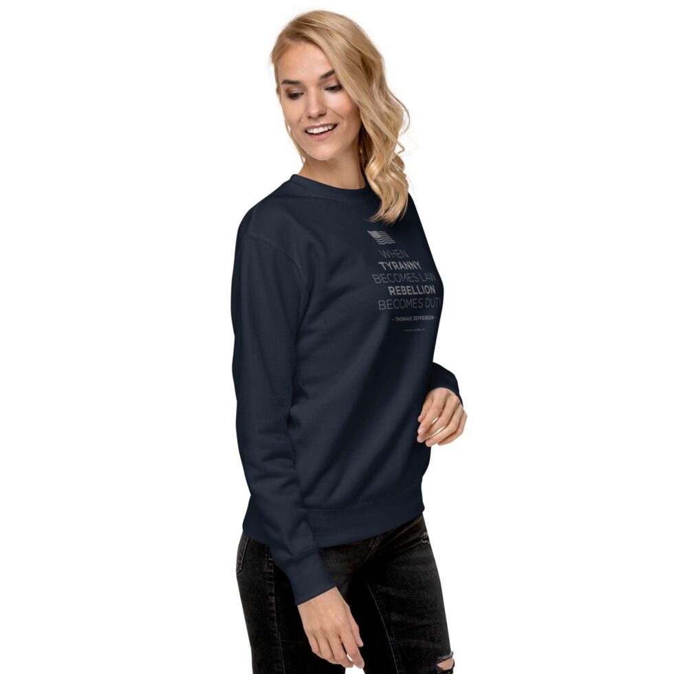 Rebellion Duty Stacked - Women’s Premium Sweatshirt - Image 5