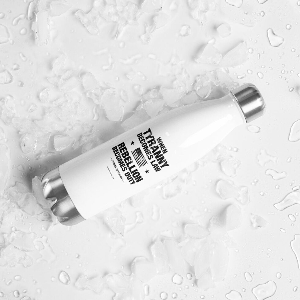 Rebellion Duty Bold Distressed – Stainless Steel Water Bottle - Image 2