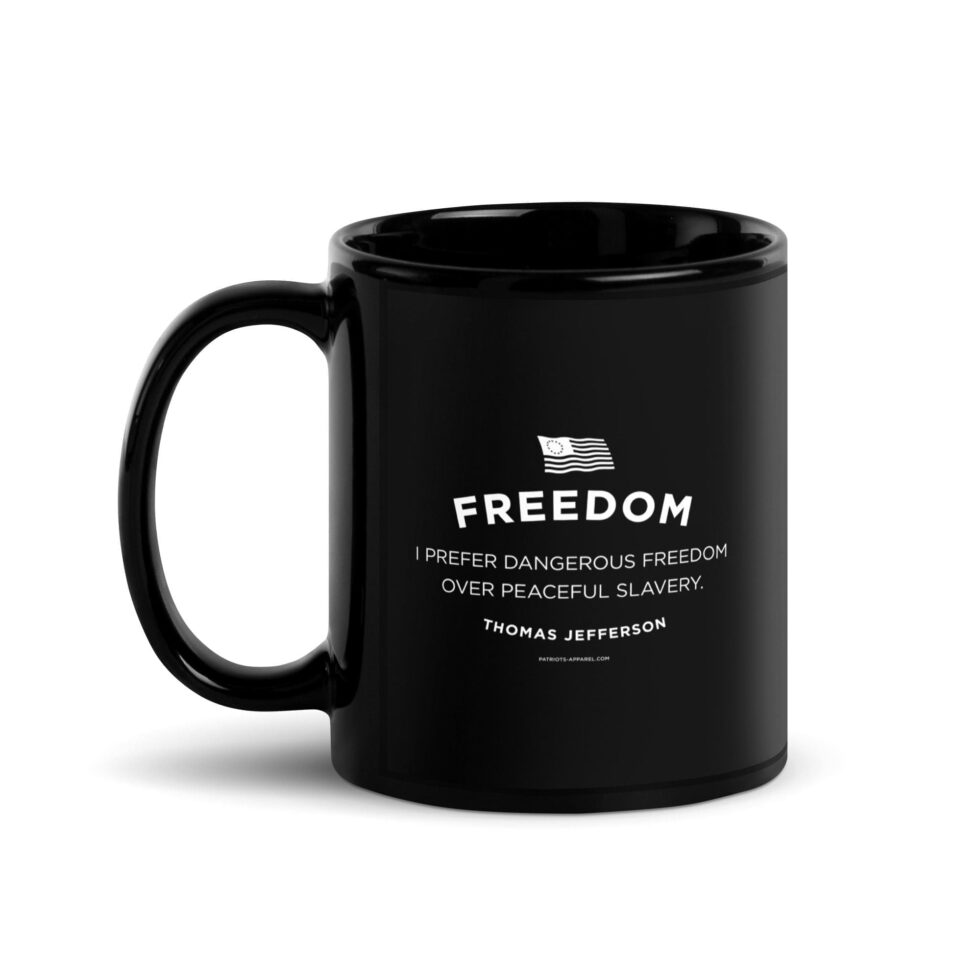 Dangerous Freedom Series 2 – Black Glossy Mug 11/15 oz - Image 2
