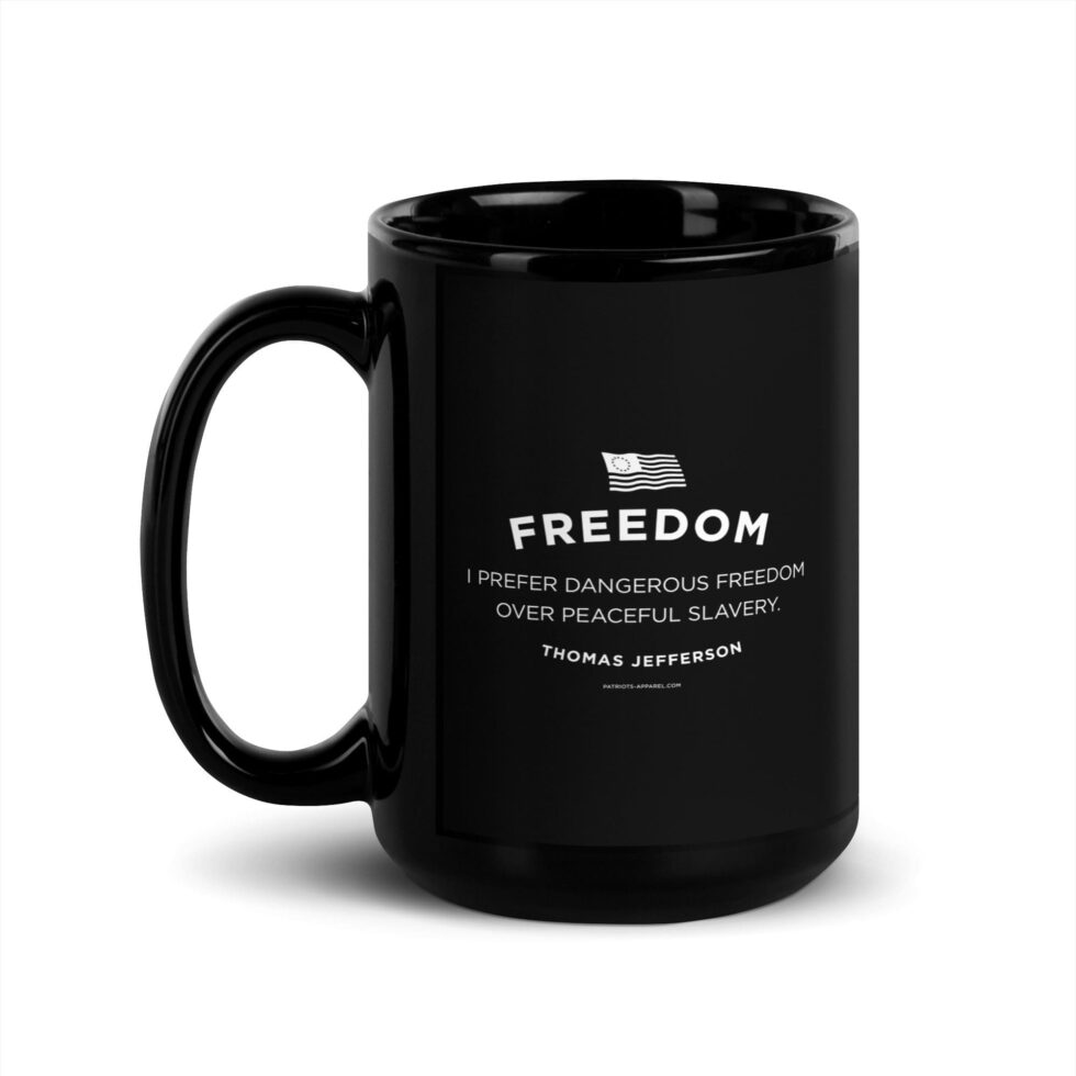 Dangerous Freedom Series 2 – Black Glossy Mug 11/15 oz - Image 4
