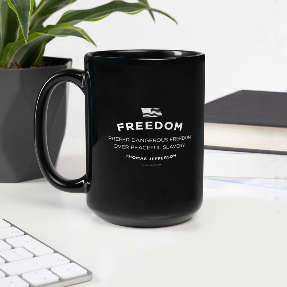 Dangerous Freedom Series 2 – Black Glossy Mug 11/15 oz - Image 6