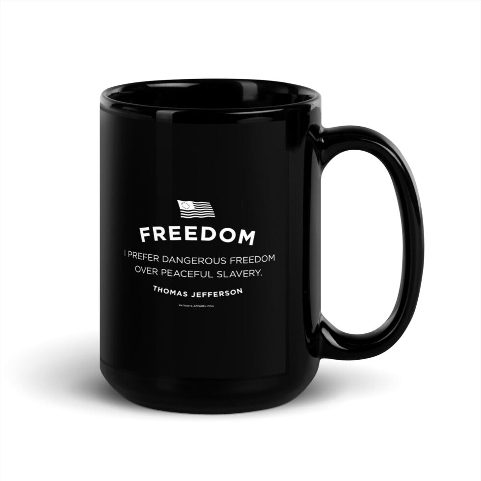Dangerous Freedom Series 2 – Black Glossy Mug 11/15 oz - Image 3