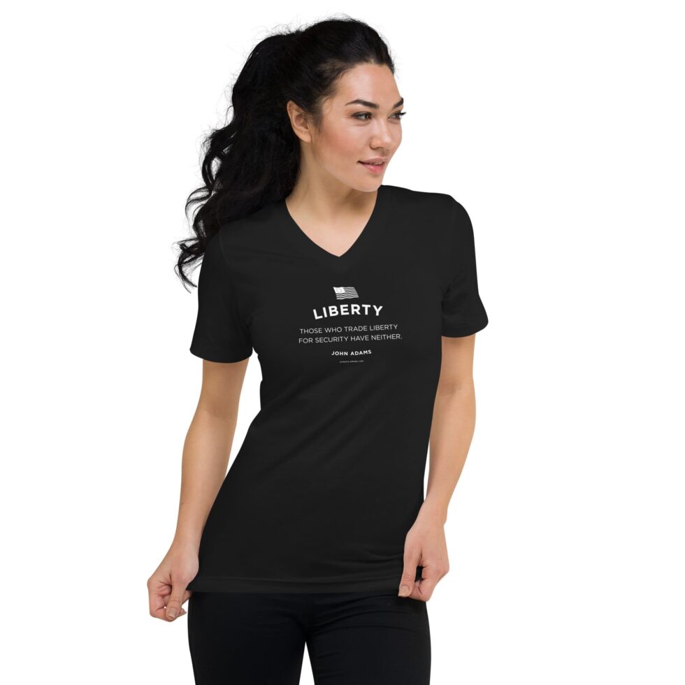 Liberty For Security Series 2 – Women’s V-Neck T-Shirt - Image 2